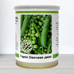 Насіння гороху цукрового Овочеве Диво, Україна, Marvel, банка 100г